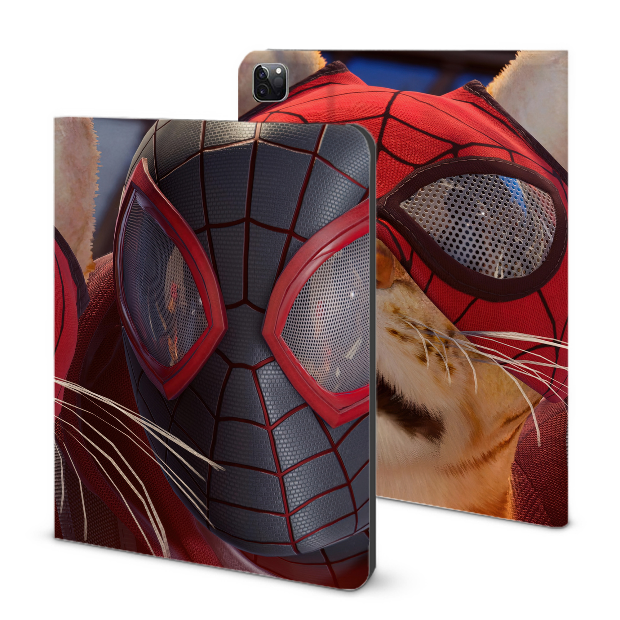 （画像用） Spider Man スパイダーマン IPad ケース ブック型 PUレザー TPU 耐衝撃 軽量 薄型 ペン収納なし 全面保護 IPad 各モデル対応